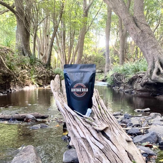 Unearth the excitement of gold prospecting with our Central Queensland-sourced paydirt bags, each containing a guaranteed minimum of 1g of gold in every 500g bag, perfect for family adventures or indoor fun.