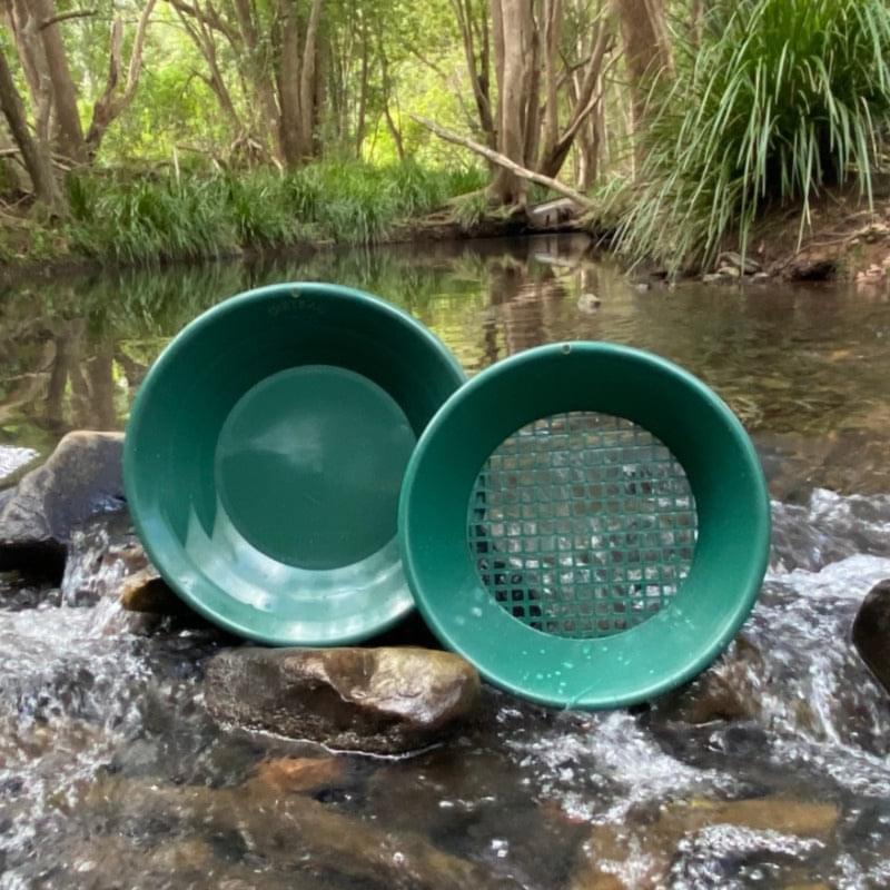 Gear up for exciting gold-hunting expeditions with the Dirtbag Gold 2 pack Pan and Classifier Set, offering a durable and portable solution for both beginners and experienced prospectors alike, perfect for camping trips or weekend getaways.
