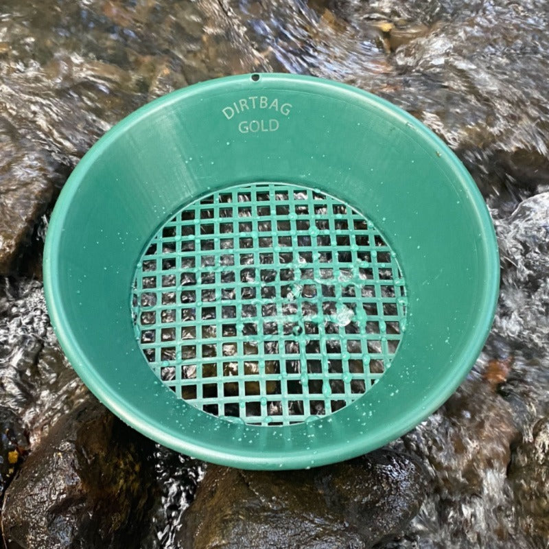 Embark on your prospecting journey with our reliable 10" pan, crafted for recovering precious metals. Featuring convenient riffles for easy sifting, its robust build guarantees long-lasting exploration. Start your adventure today